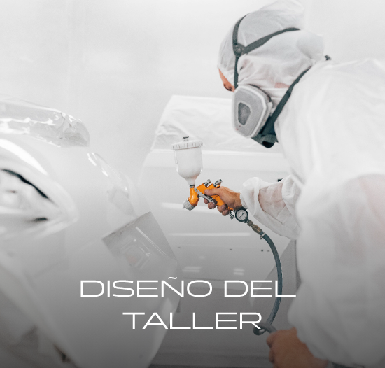 Hombre pintando coche con spray